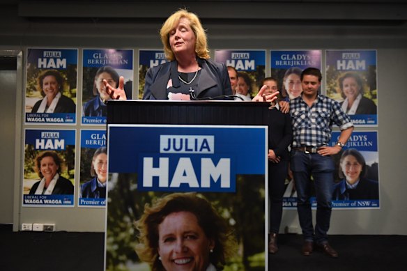 Julia Ham concedes defeat in the Wagga Wagga by-election.