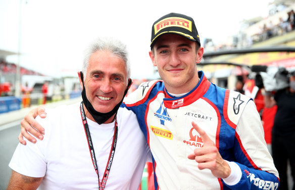 Happy days: Mick Doohan, a five-time world motorcycle champion, and son Jack.