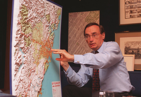 Bob Carr in his office at State Parliament in early March, 1995