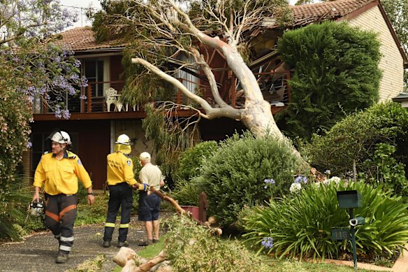 Damage on Blackbutts Road in Davidson.
