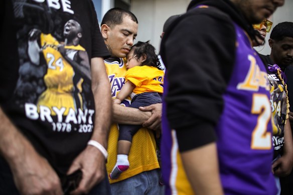 Some fans were upset that the Staples Center didn't broadcast the event on television screens outside for those who didn't have tickets.