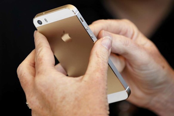 The iPhone 5S in gold.