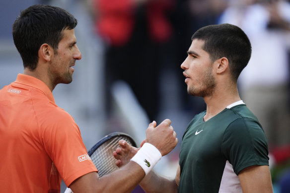 Novak Djokovic and Carlos Alcaraz are the French Open title favourites in Rafael Nadal’s absence.