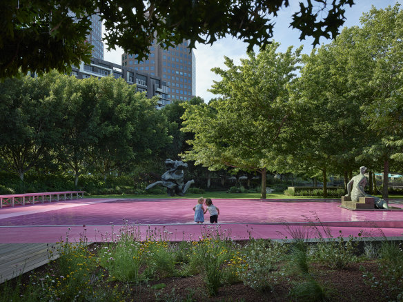 Native plants and a pink pool at the NGV are food for thought for gardeners 