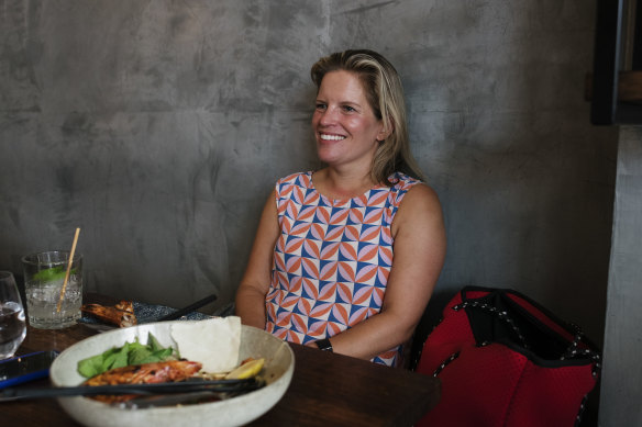 Daisy Turnbull at drinks and early dinner at Van Expresso Bar in Coogee.