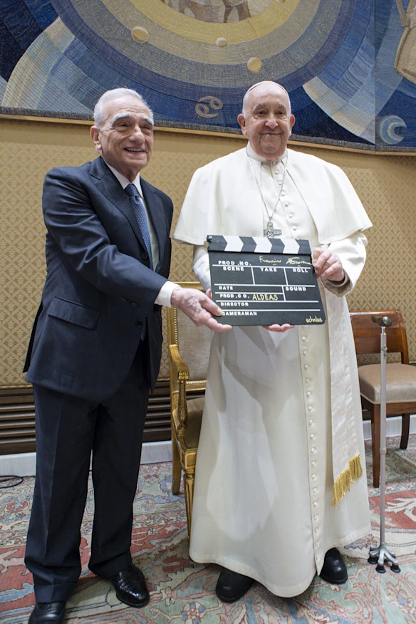 Martin Scorsese and Pope Francis. 