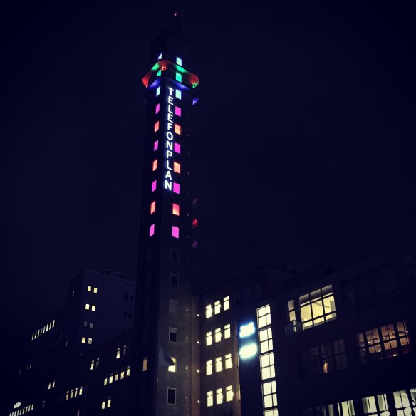 Anyone with a smartphone can control the colour of the lights of theTelefonplan metro station tower.