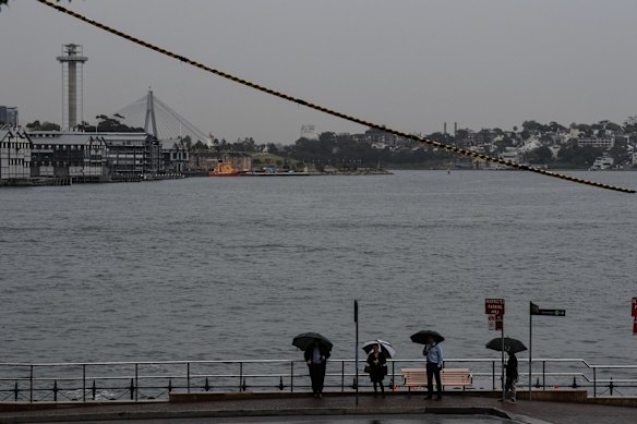 Sydney is set for a day of wind and rain.