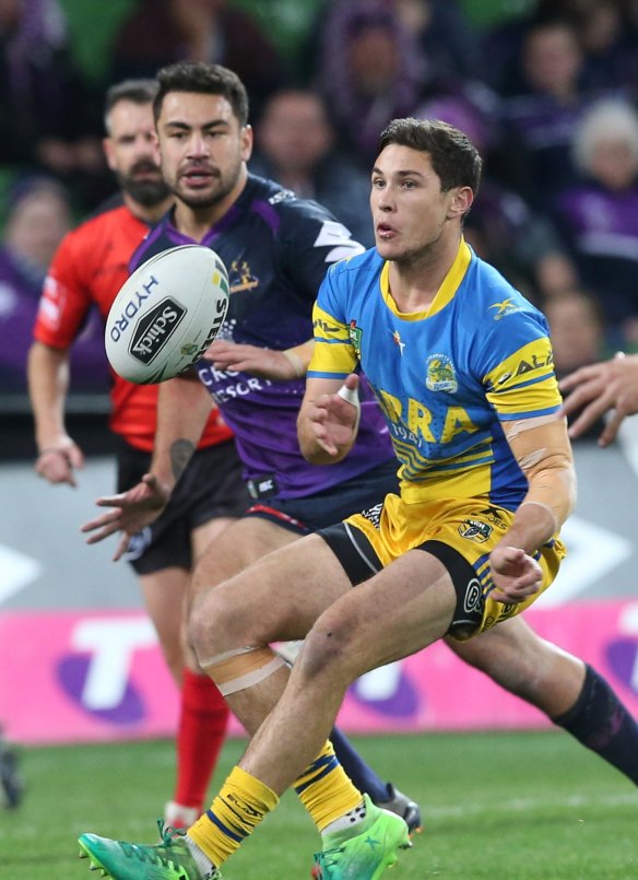 Making waves: Mitch Moses has had a massive impact since a mid-season switch from Wests Tigers to Parramatta.