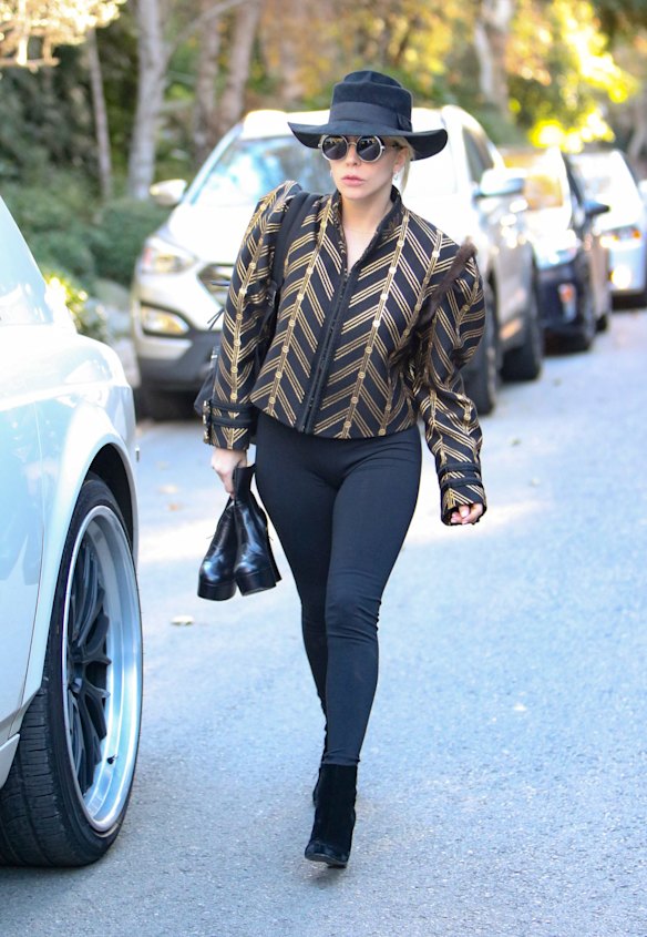 Lady Gaga is seen on December 28, 2016 in Los Angeles, California.