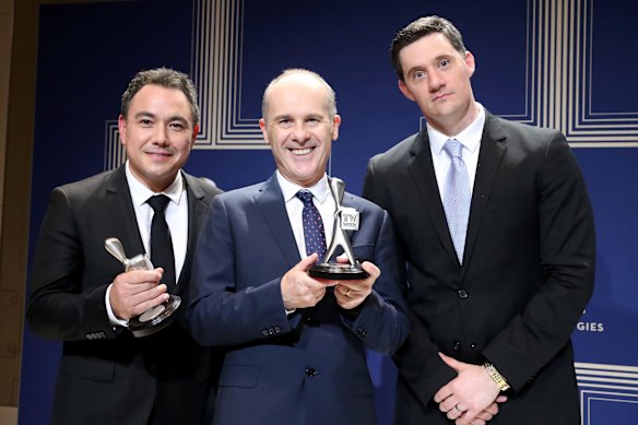 Most Outstanding Entertainment Program: Sam Pang, Tom Gleisner and Ed Kavalee from <i>Have You Been Paying Attention?</i>