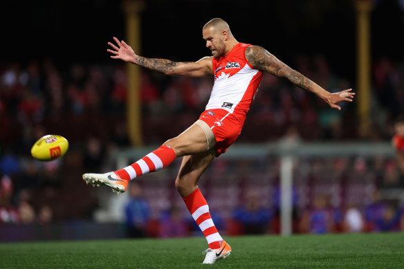 Heading where? Lance Franklin has yet to sign a contract extension with the Swans but the Brisbane Lions deny contact has been made with the star forward.