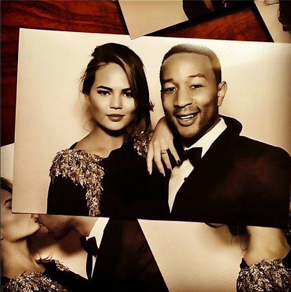 A cute snap of John Legend and Chrissy Teigen.