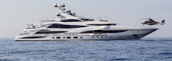 A recently completed 90-metre Benetti gigayacht. Packer's new cruiser will be 17 metres longer.