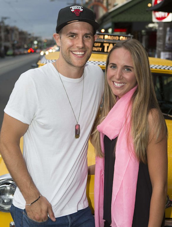 Iza Dawkins and Caroline Way at the Shawcross Pizza launch on Brunswick Street.