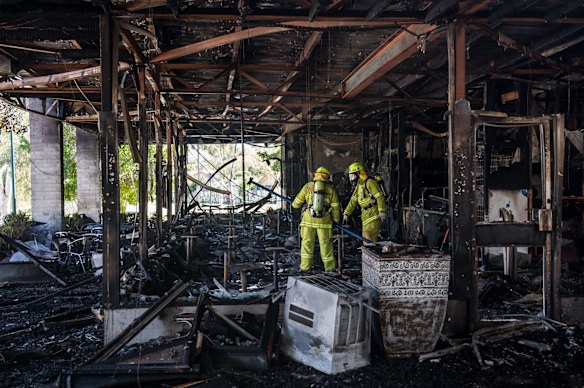 Two Olive restaurants  subject to arson attack.   Mawson location. 