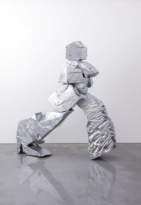 Boccioni Babe, 2022, is inspired by a 1913 sculpture by Umberto Boccioni. 