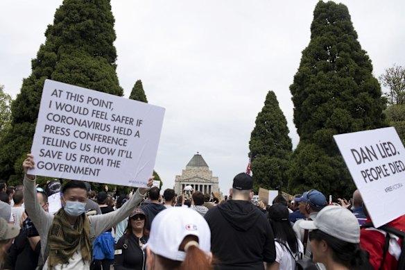 Police clash with protesters at the Shrine.