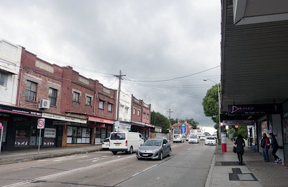 Burwood road at Burwood: before.