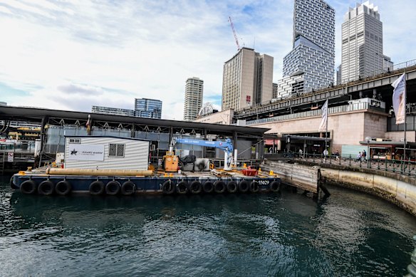 The ageing harbour front at Circular Quay.