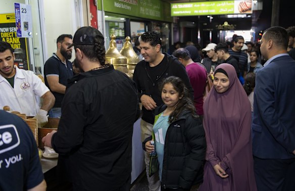 Muslims visit Haldon Street to break their daily fast.
