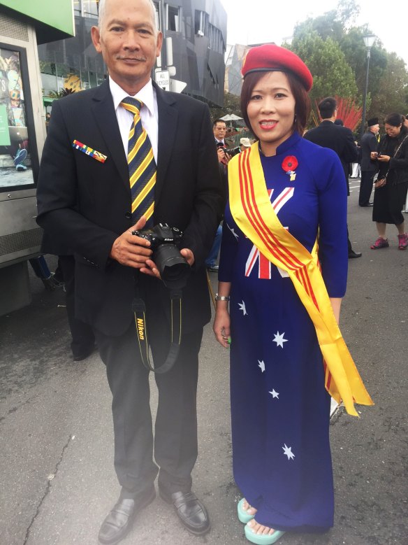 Nanh Le and Tina Ho representing the Vietnamese Veterans.