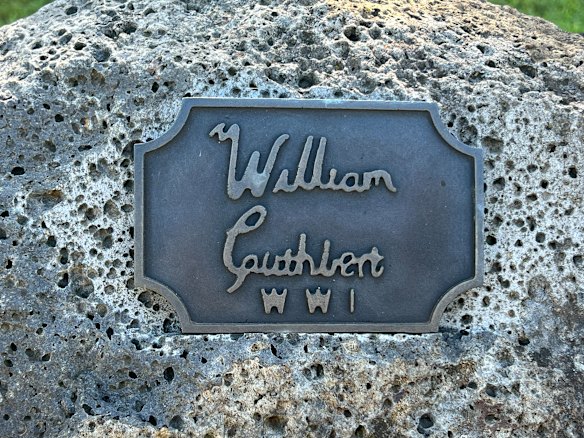 The names on the plaques in the Jamieson avenue were handwritten by schoolchildren, cast in bronze and mounted on boulders.