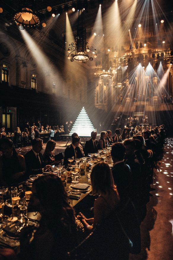 A lavish affair, the Sydney Town Hall transformed for Moet's 150th birthday.