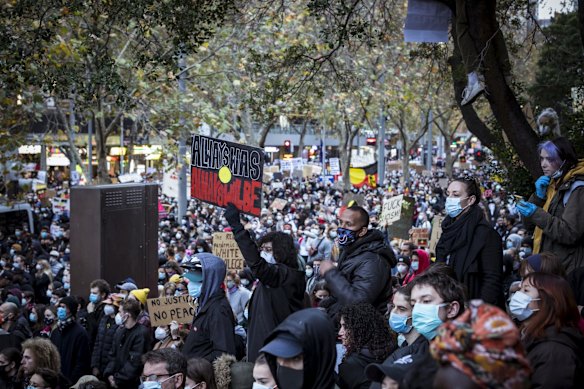 Black Lives Matter rally Melbourne.