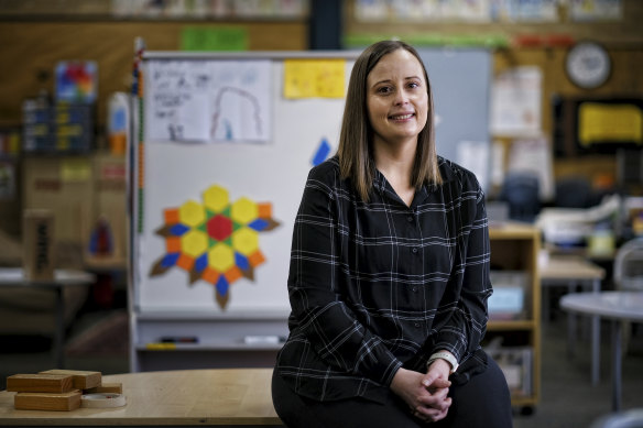 Spensley Street Primary School principal Bec Spink says teachers are badly underpaid.