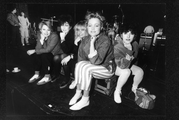 The Go Gos during their Australian tour in 1982. 