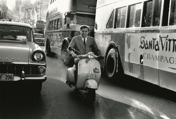 Harry M Miller zipping down Sydney's William Street in the swinging 60s.