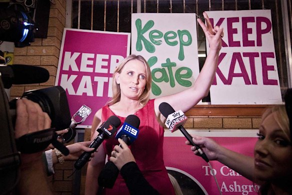 Kate Jones speaks to followers at Northern  Hockey Club, in Ashgrove. 