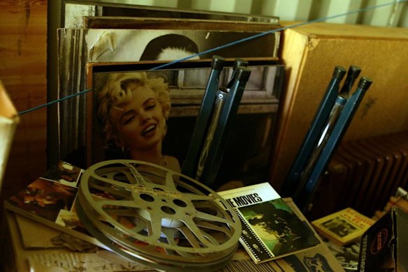 Historic movie collection in shipping container