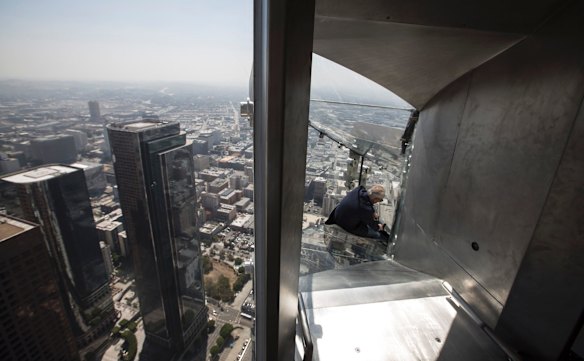 The Skyslide: Los Angeles' thrilling new slide through a skyscraper