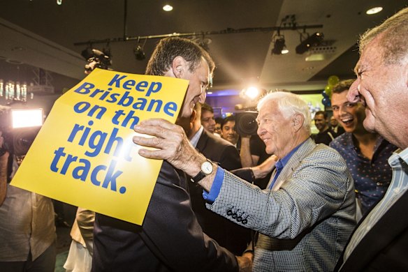 Lord Mayor Graham Quirk feeling the love.