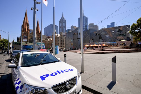 Police at Federation square