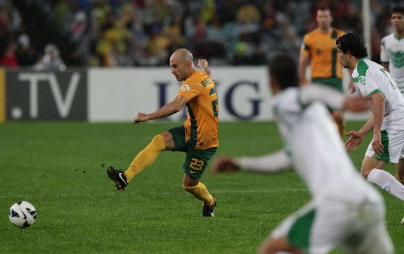 Mark Bresciano in action during the Australian Socceroos v Iraq.