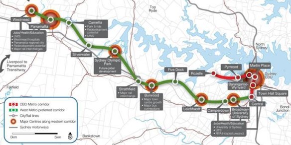 Back to the future? Labor’s original vision for the western metro line, unveiled in 2009 and cancelled months later.