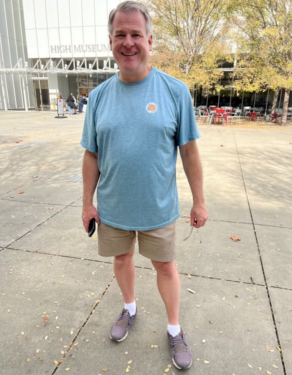 Atlanta resident David Sandor after casting his vote for the midterm elections in Georgia.