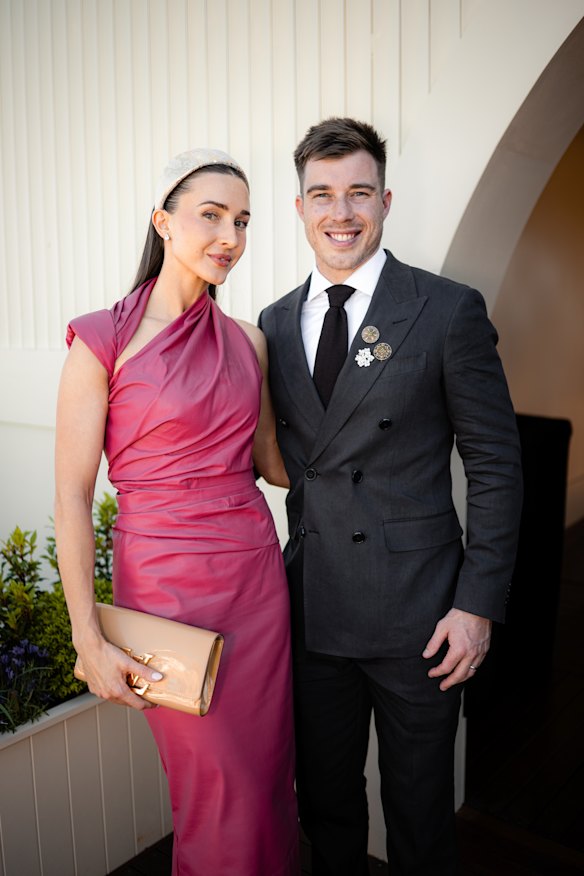 Alexander Merrett and Zach Merrett at the Caulfield Cup.