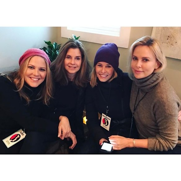 Chelsea Handler and Charlize Theron