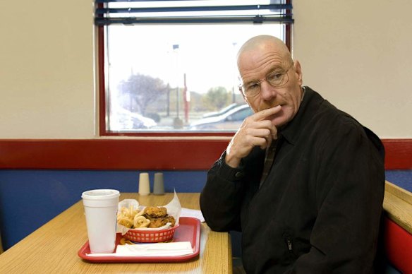 Growing into a franchise ... Walter White at the Los Pollos Hermanos restaurant owned by drug kingpin Gus Fring, in the second season.