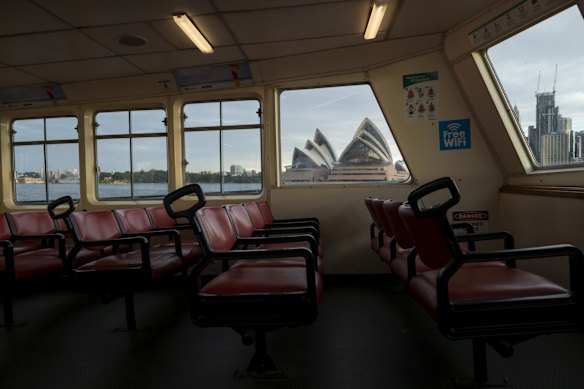 Public transport across Sydney has seen a decline in passenger numbers since the coronavirus lockdown. 