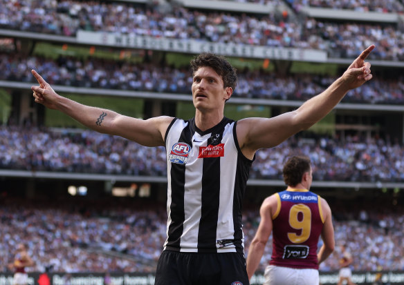 Brody Mihocek rejoined full training with the Magpies on Monday ahead of their pre-season games.