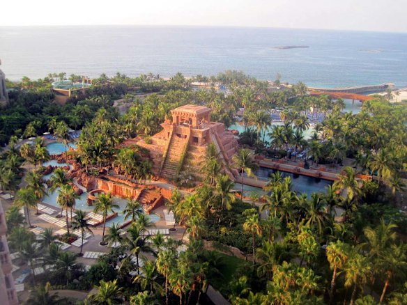 Atlantis Paradise Island resort, on a spit of land called Paradise Island near the Bahamas' capital city of Nassau, is designed to recall the mythic lost city of Atlantis. 