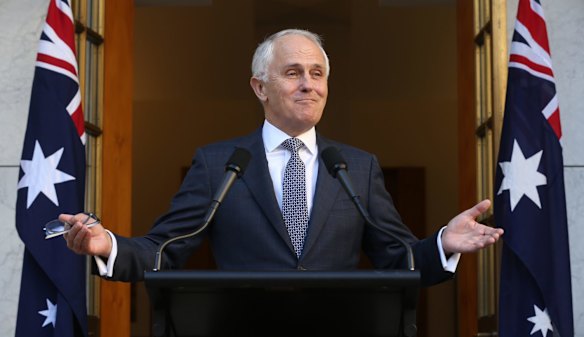 Prime Minister Malcolm Turnbull announced his new ministry at Parliament House in Canberra.