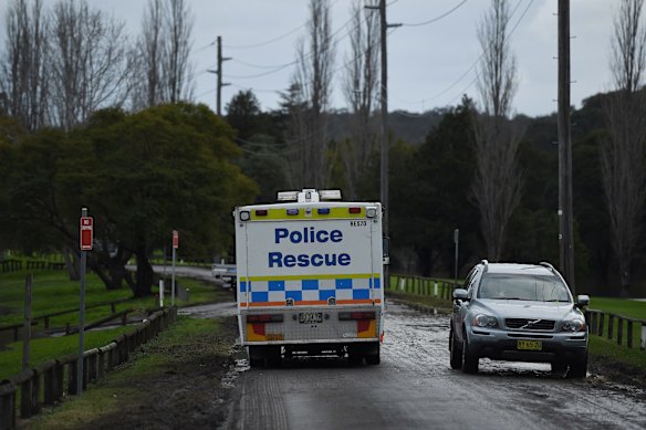 Police rescue near the Shoalhaven River at Nowra, NSW. 