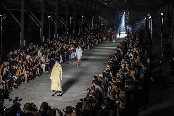 A general view of the catwalk for the Ellery collection event.