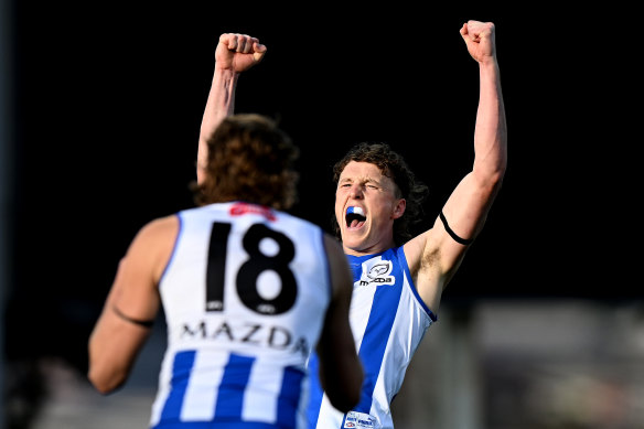 Kicking goals: Nick Larkey is on the verge of superstardom, says Kangaroos great David King.